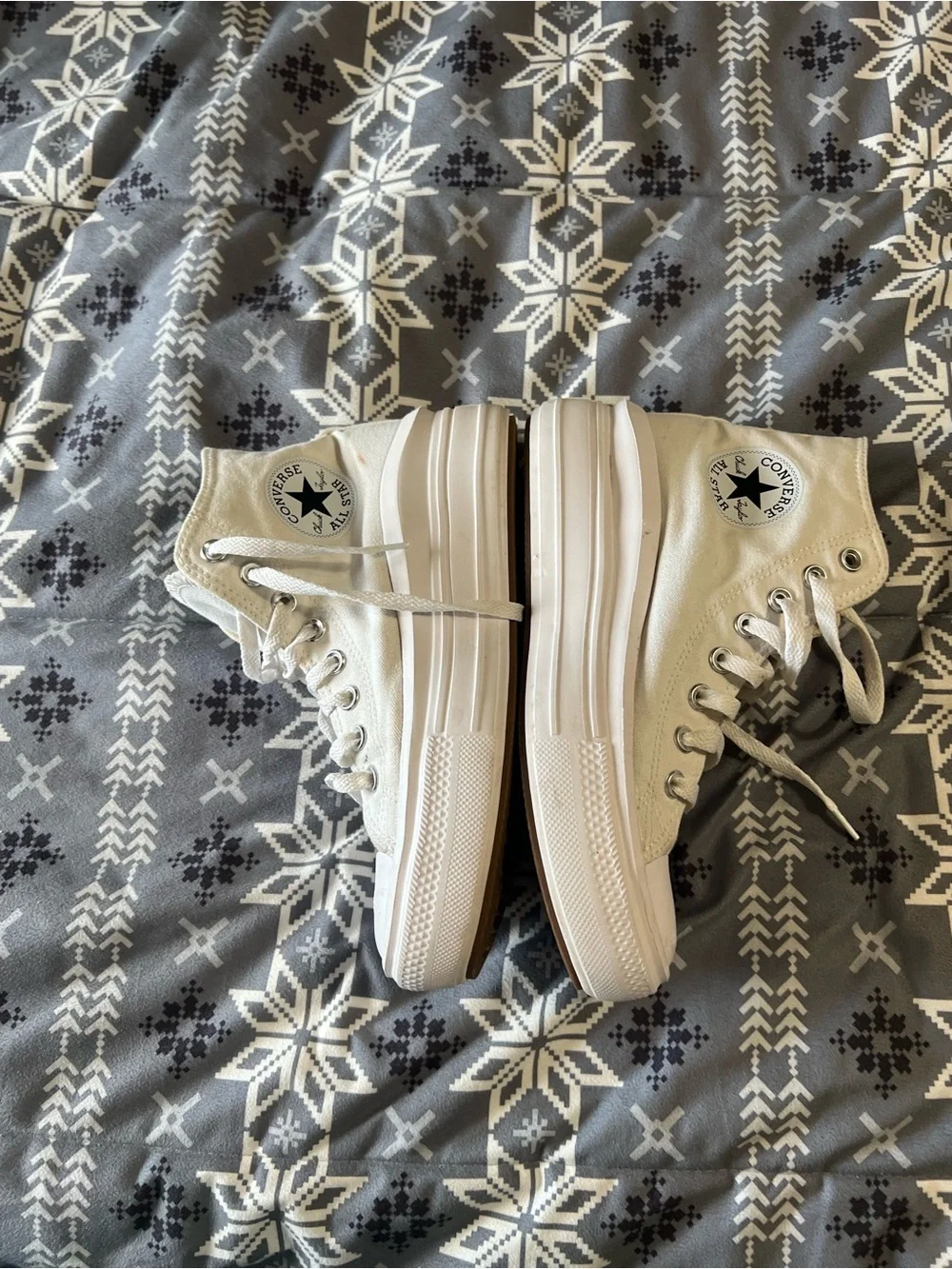 Converse High-Top Sneakers in Off-White